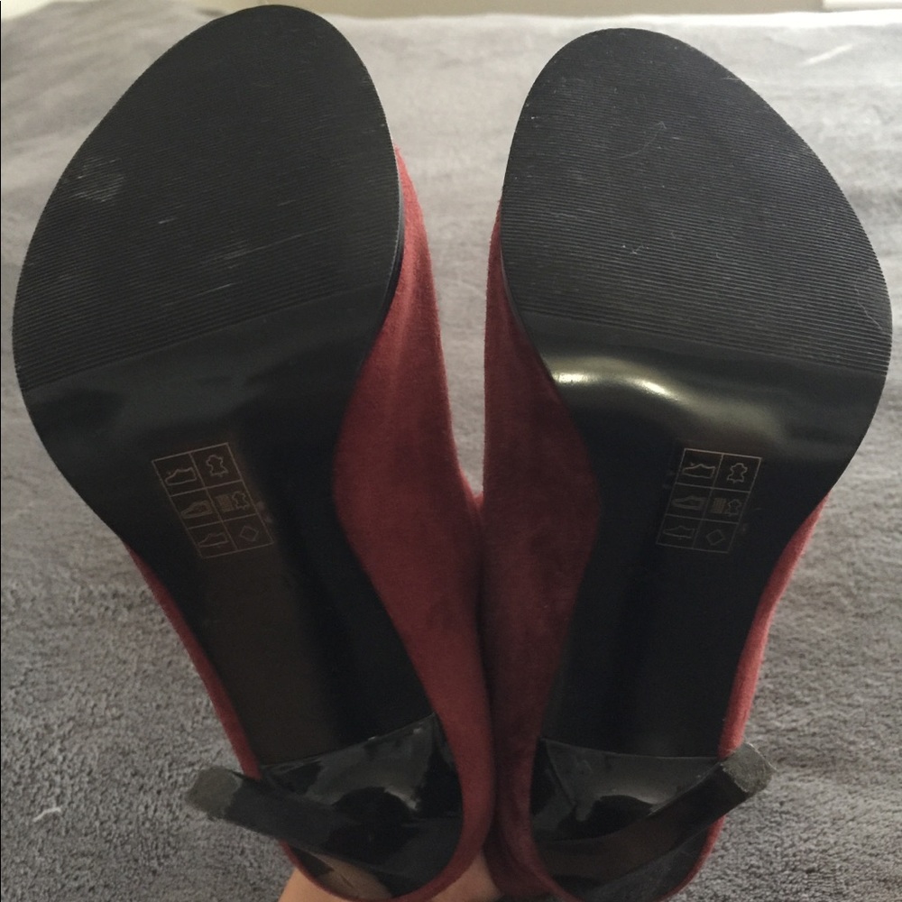 ALDO Red Suede Booties